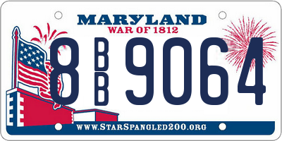 MD license plate 8BB9064