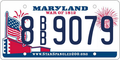 MD license plate 8BB9079