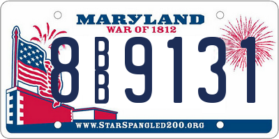MD license plate 8BB9131