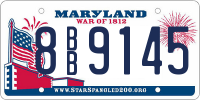 MD license plate 8BB9145