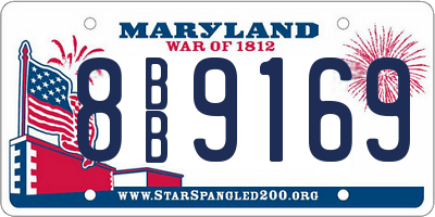 MD license plate 8BB9169