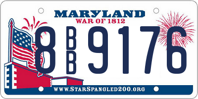 MD license plate 8BB9176