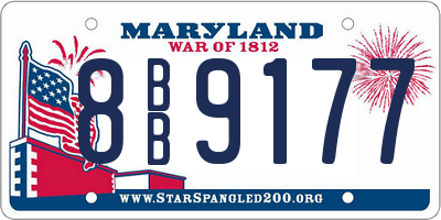 MD license plate 8BB9177