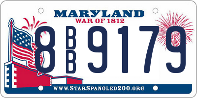 MD license plate 8BB9179