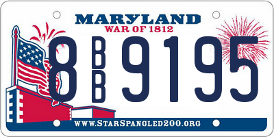 MD license plate 8BB9195