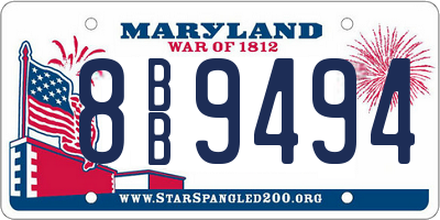 MD license plate 8BB9494