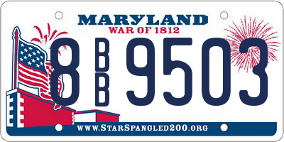 MD license plate 8BB9503