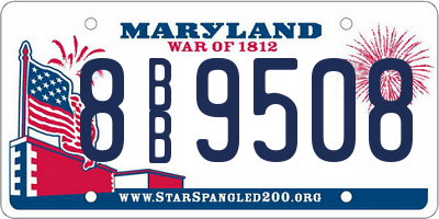 MD license plate 8BB9508