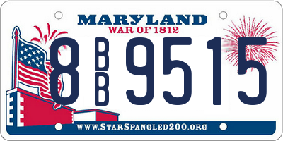 MD license plate 8BB9515
