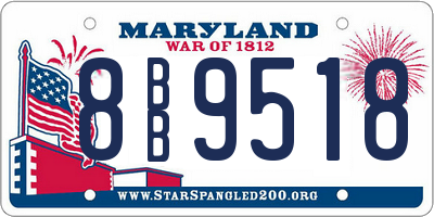 MD license plate 8BB9518