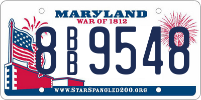 MD license plate 8BB9548