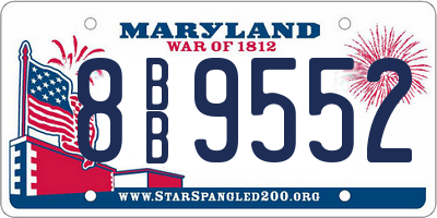 MD license plate 8BB9552