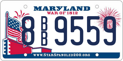 MD license plate 8BB9559