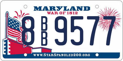 MD license plate 8BB9577