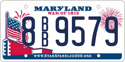 MD license plate 8BB9579