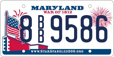 MD license plate 8BB9586