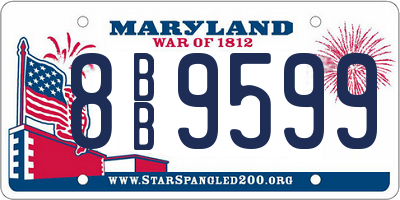 MD license plate 8BB9599