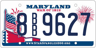 MD license plate 8BB9627