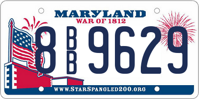MD license plate 8BB9629