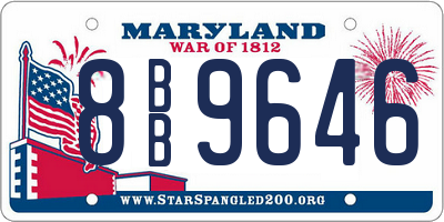 MD license plate 8BB9646