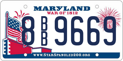 MD license plate 8BB9669