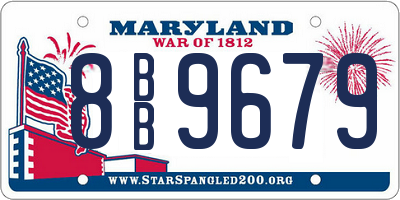 MD license plate 8BB9679