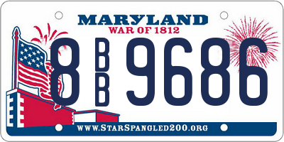 MD license plate 8BB9686