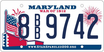 MD license plate 8BB9742
