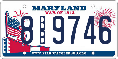 MD license plate 8BB9746