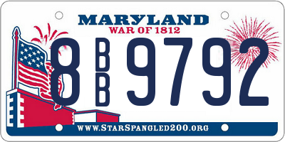 MD license plate 8BB9792