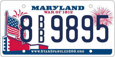 MD license plate 8BB9895