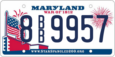 MD license plate 8BB9957