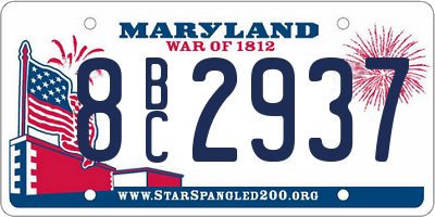 MD license plate 8BC2937