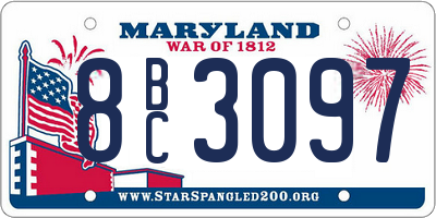 MD license plate 8BC3097
