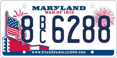 MD license plate 8BC6288