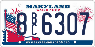 MD license plate 8BC6307