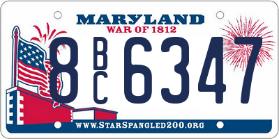 MD license plate 8BC6347