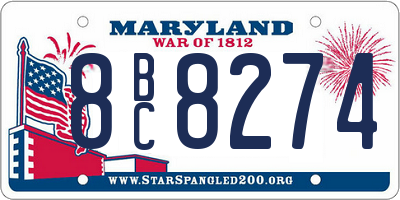 MD license plate 8BC8274