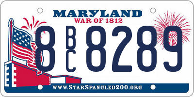 MD license plate 8BC8289