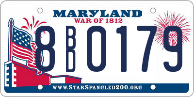 MD license plate 8BD0179