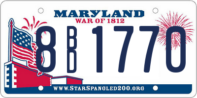MD license plate 8BD1770