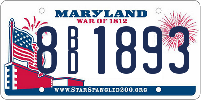 MD license plate 8BD1893