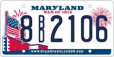 MD license plate 8BD2106