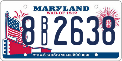 MD license plate 8BD2638