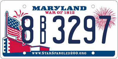 MD license plate 8BD3297