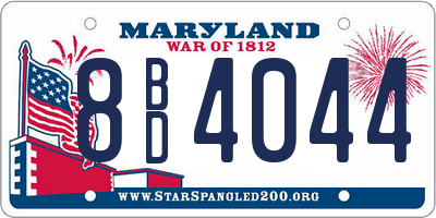 MD license plate 8BD4044