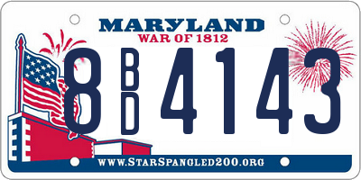 MD license plate 8BD4143