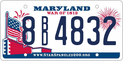 MD license plate 8BD4832