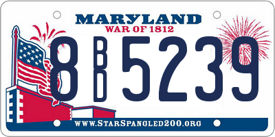 MD license plate 8BD5239