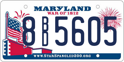 MD license plate 8BD5605
